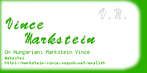vince markstein business card